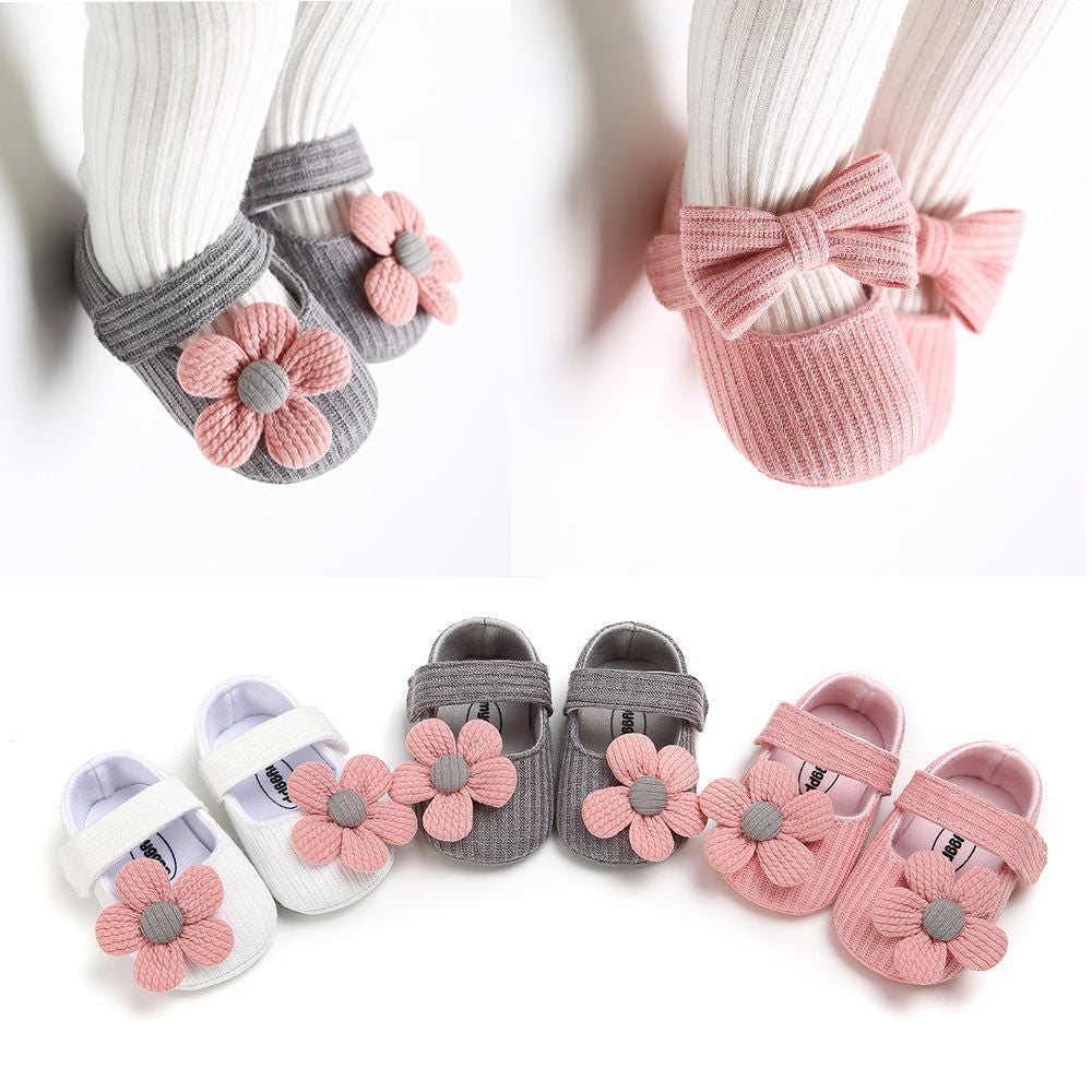 0-18m Baby Girls Cotton Shoes Retro Spring Autumn Toddlers Prewalkers