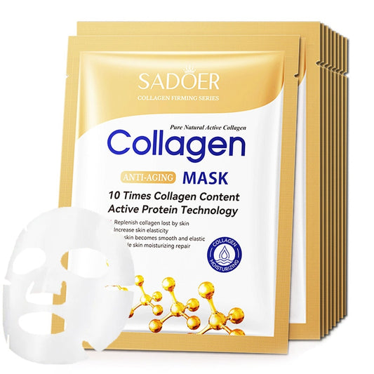 10pcs Anti-wrinkle Collagen Face Mask Moisturizing Anti-aging Repair