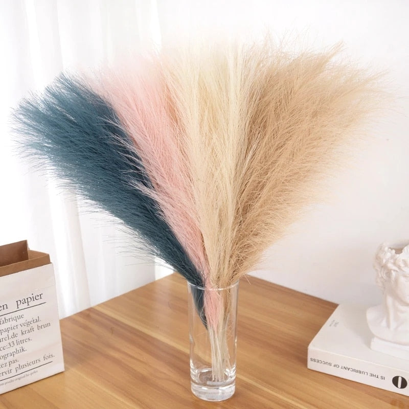 15/30pcs Artificial Pampas Grass Bouquet Home Living Room Wedding