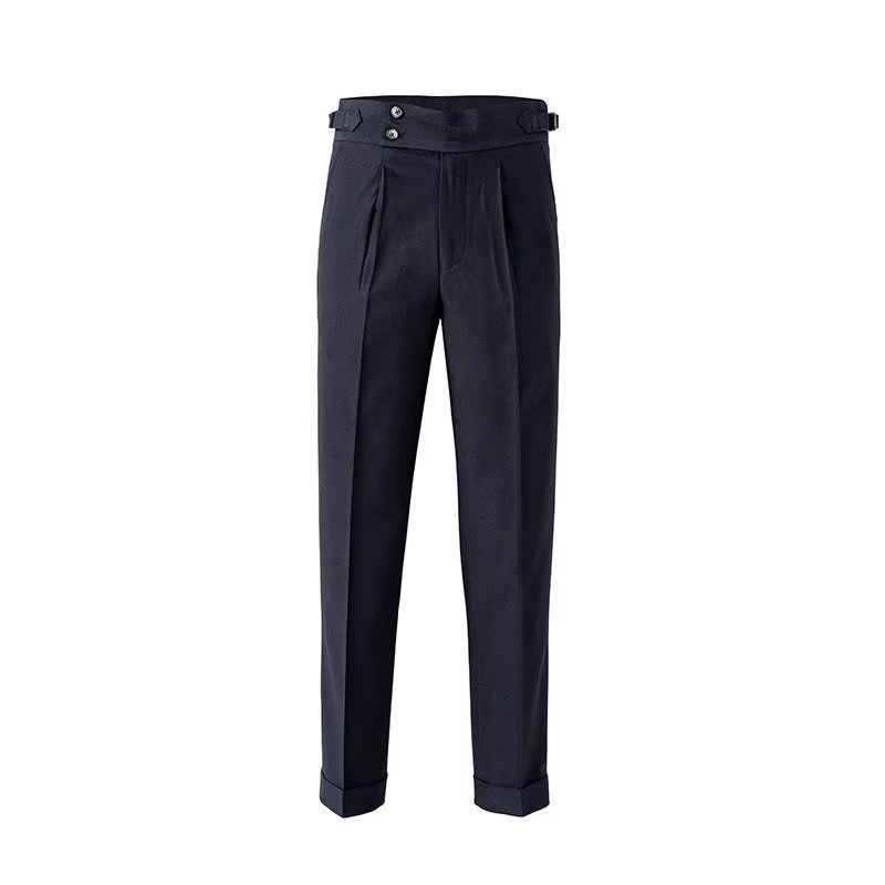 Casual High Waist Men's Business Suit Pants