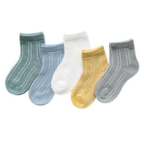 5pairs/lot 0-2y Infant Baby Socks Baby Socks For Girls Cotton Mesh