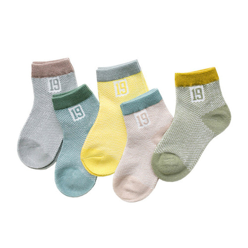 5pairs/lot 0-2y Infant Baby Socks Baby Socks For Girls Cotton Mesh