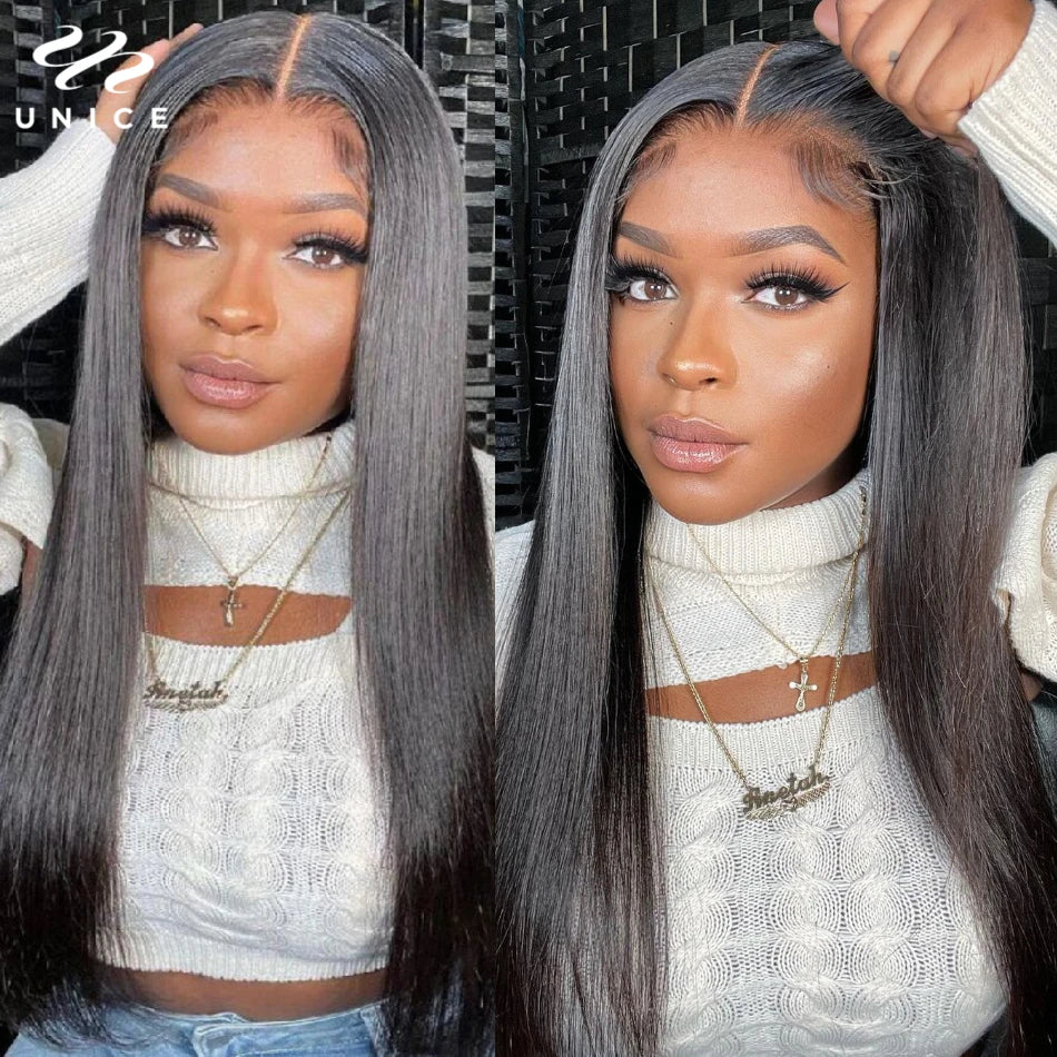 UNICE Pre Everything 7x5 13x4 Human Hair Lace Frontal Wig Pre Cut Pre