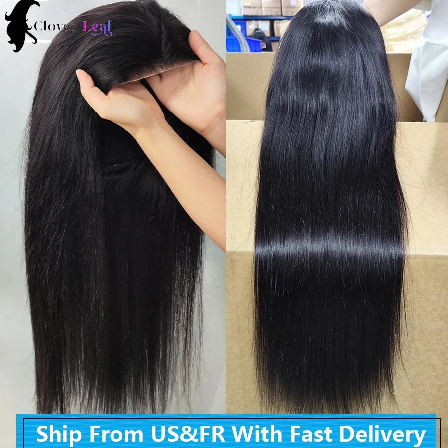 28 30 Inch 6x4 4x4 Pre-Cut Glueless Wig Human Hair Ready To Wear