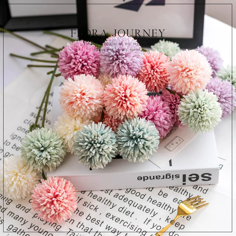 3/5Pcs Hydrangea Artificial Flowers Bouquet For Home Bedroom Decor