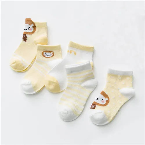 5Pairs/lot 0-24M Infant Baby Socks Baby Socks for Boys Girls Cotton