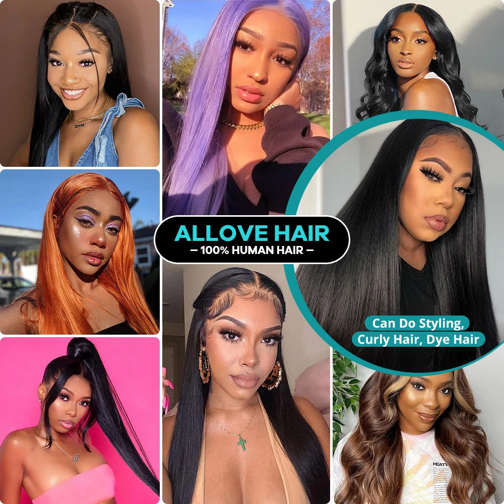 Allove 250 Density U Part Wig Human Hair Bone Straight Hair Wigs