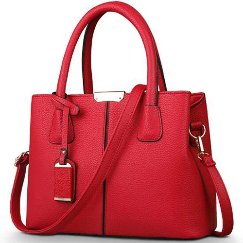 Women PU Leather Handbags Ladies Large Tote Bag Female Square Shoulder