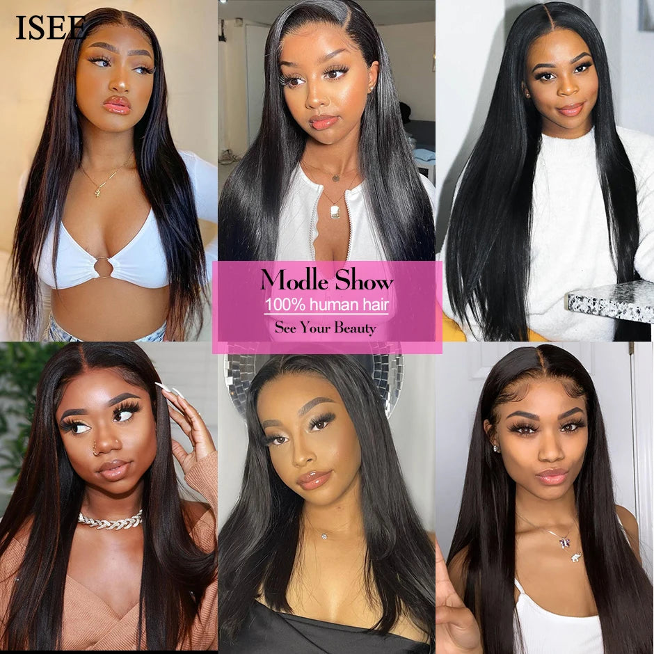 220% Density Straight Lace Front Wigs For Women Brazilian Human Hair