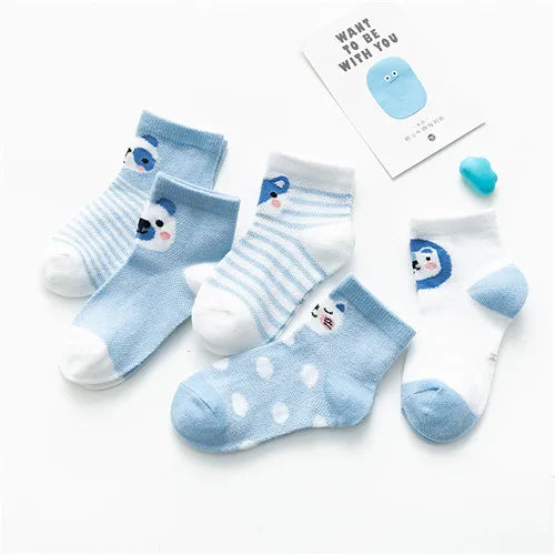 5Pairs/lot 0-24M Infant Baby Socks Baby Socks for Boys Girls Cotton