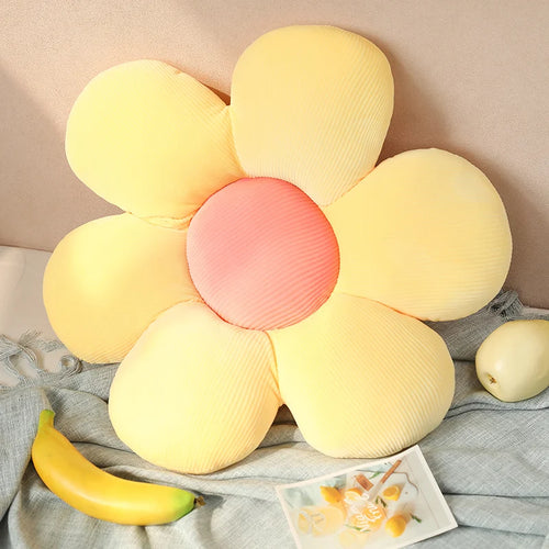 35/45cm Stuffed Six Petal Flower Cushion Girly Room Decor Sunflower