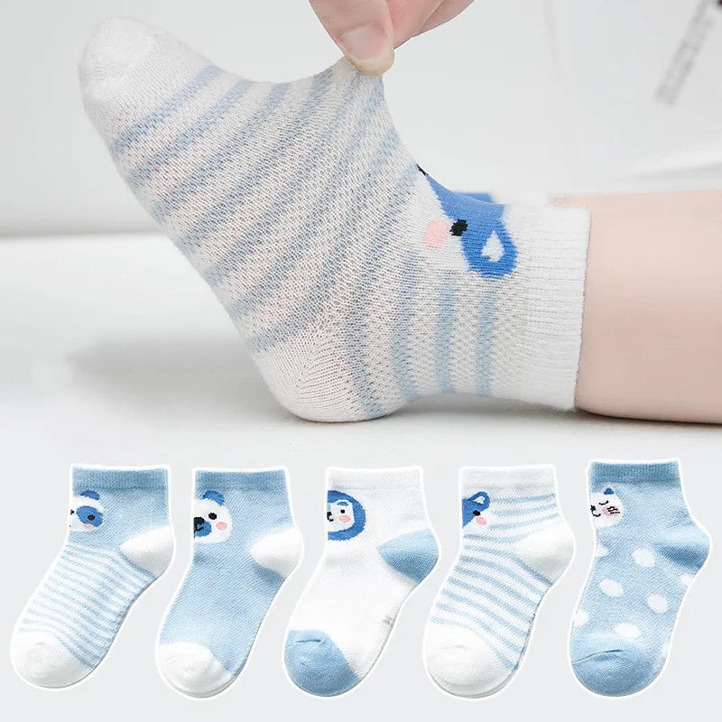 5Pairs/lot 0-24M Infant Baby Socks Baby Socks for Boys Girls Cotton