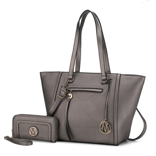 Alexandra Vegan Leather Women Tote Handbag with Wallet