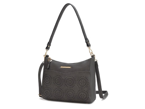 Alanis Laser Cut Vegan Leather Women Shoulder Bag