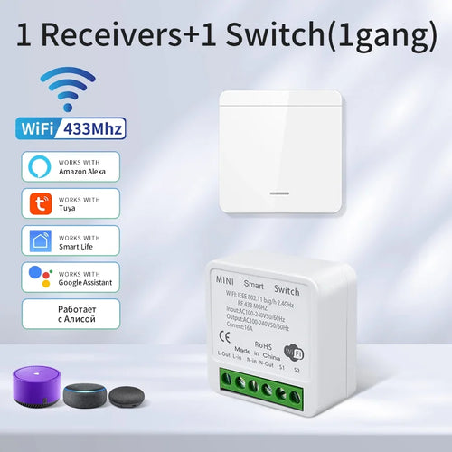 Wifi Smart Switch for Led Lighting Tuya Smart Life RF 433MHz Remote