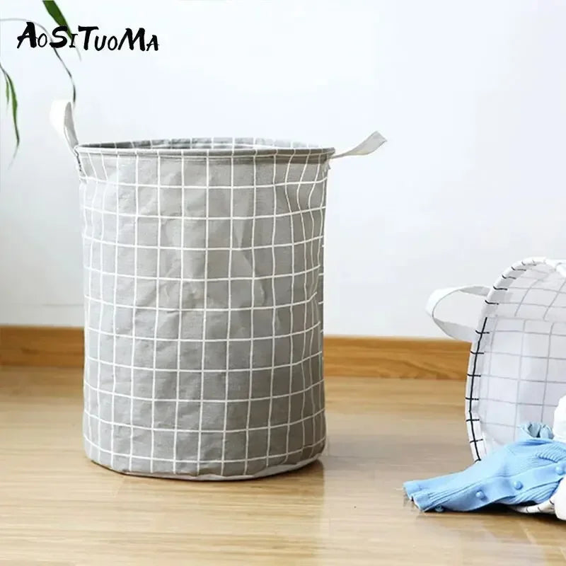 1pc Round Dirty Clothes Basket, Laundry Basket, Portable Dirty Clothes