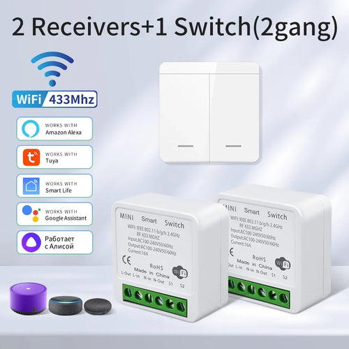 Wifi Smart Switch for Led Lighting Tuya Smart Life RF 433MHz Remote