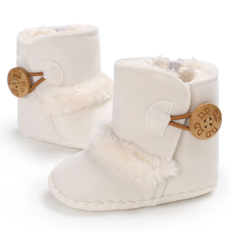 2022 Baby Autumn Winter Boots Baby Girl Boys Winter Warm Shoes Solid