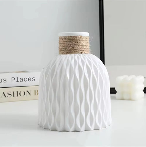 1PC Water Ripple Plastic Vase Wave Flower Pot Arrangement Modern