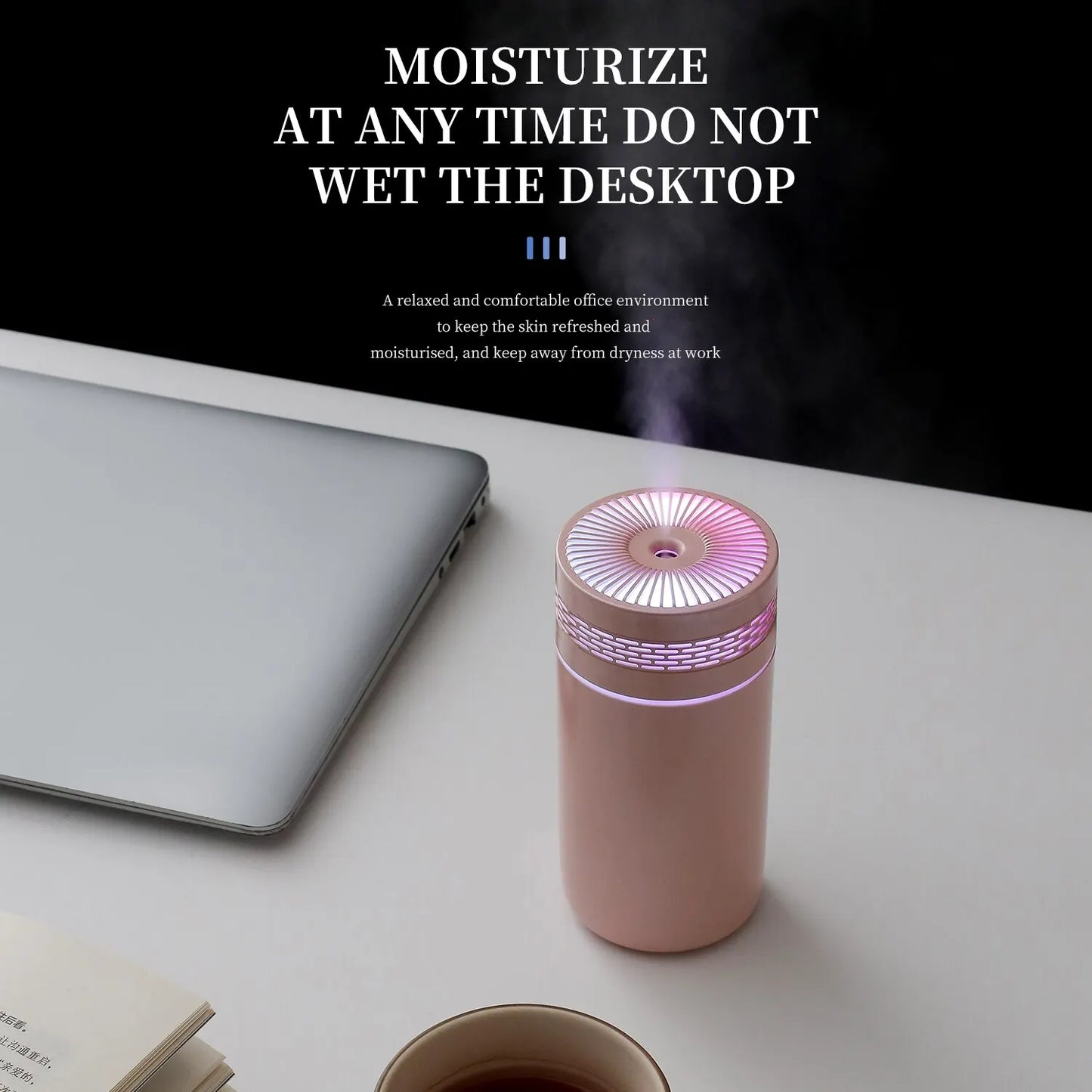 250ML Car Air Humidifier Portable Mini Spray Mist Humidifier with LED