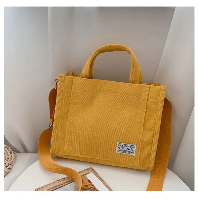 Women's Bag Corduroy New Small Square Bag Trendy Handbag Single