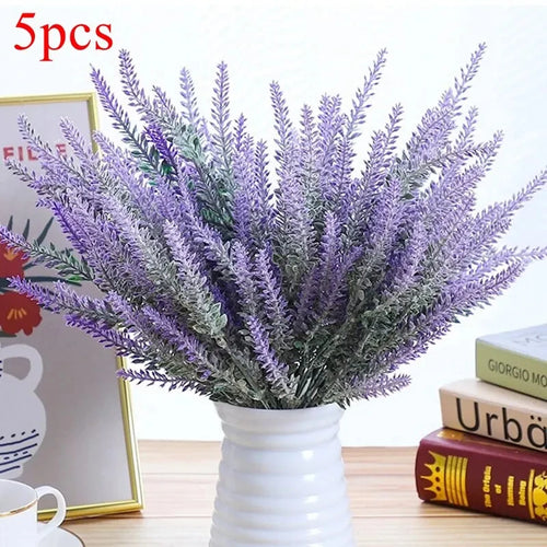 5Pcs Artificial Lavender Fake Flower Wedding Romantic Provence Decor