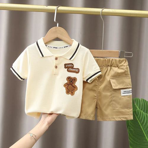 Baby Boy Clothes Set T-shirt+Shorts Kids Boy Summer Clothing Set Cute