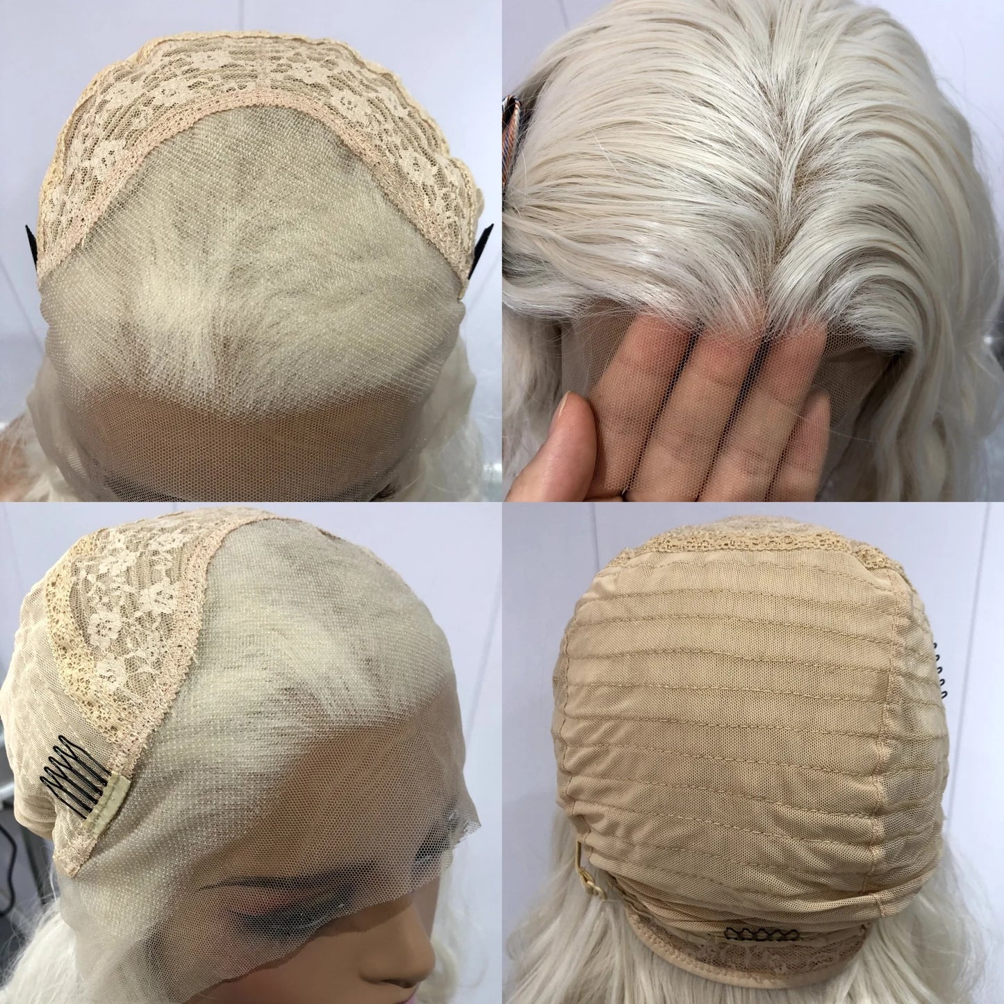 Blonde Wig Straight Synthetic Lace Front Wig Glueless Wig Long Blonde