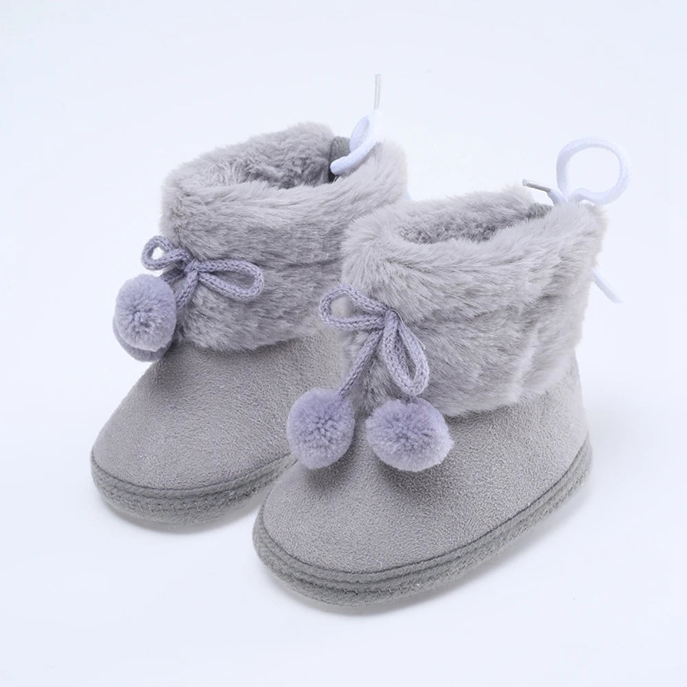 Winter Snow Baby Boots Newborn Warm Booties Soft Sole First Walkers