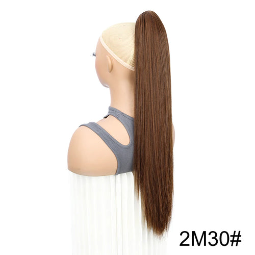 WIGSIN 24Inch Syntheitc Claw Clip On Long Straight Ponytail Hair