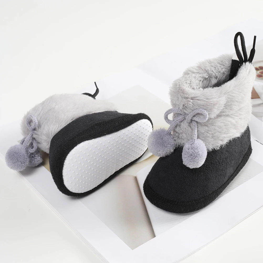 Winter Snow Baby Boots Newborn Warm Booties Soft Sole First Walkers