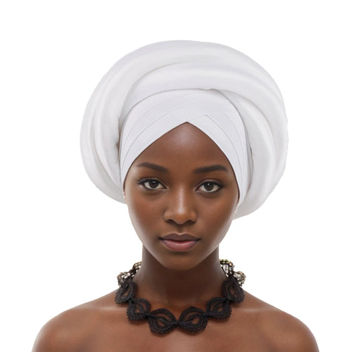 Twisted Braid Turban Cap for Women African Lady Head Wraps Nigeria Raw