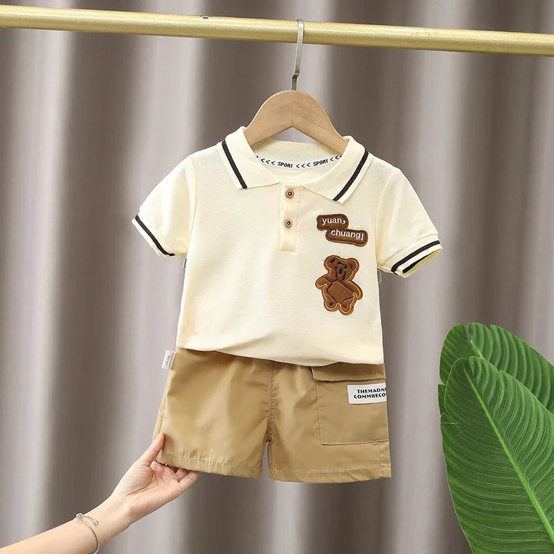 Baby Boy Clothes Set T-shirt+Shorts Kids Boy Summer Clothing Set Cute