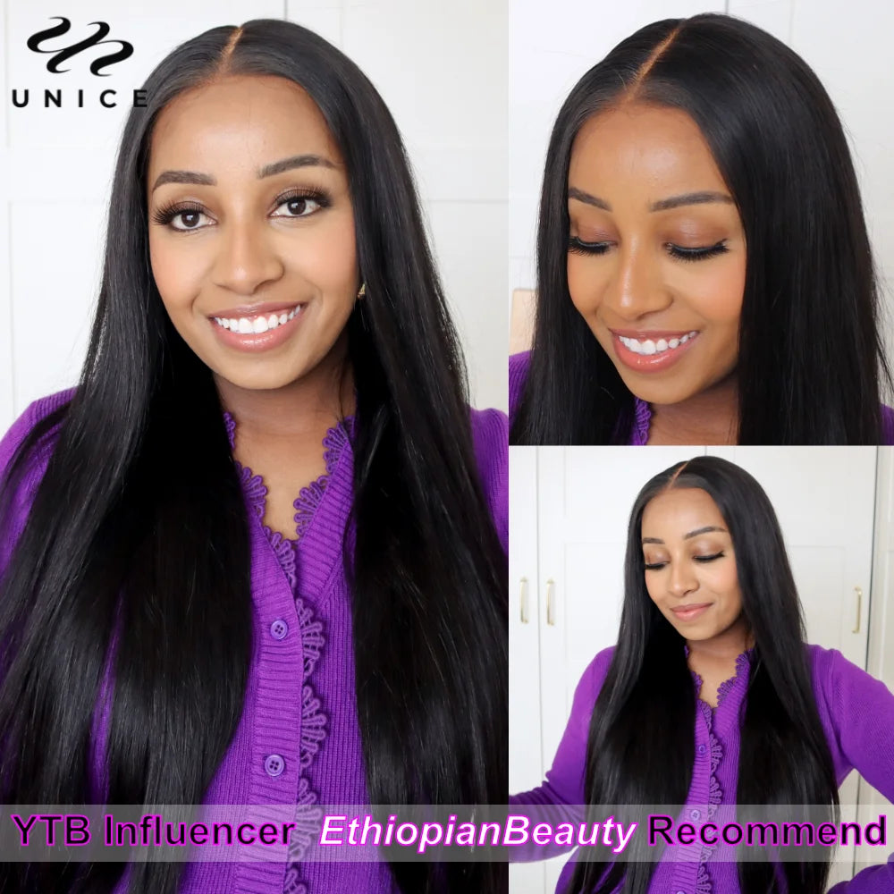 UNICE Pre Everything 7x5 13x4 Human Hair Lace Frontal Wig Pre Cut Pre