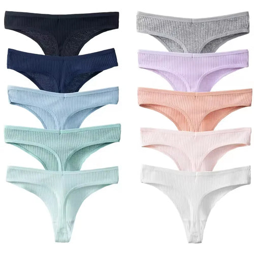 TrowBridge 10PCS/Set Women's Panties Cotton Striped Underwear Sexy