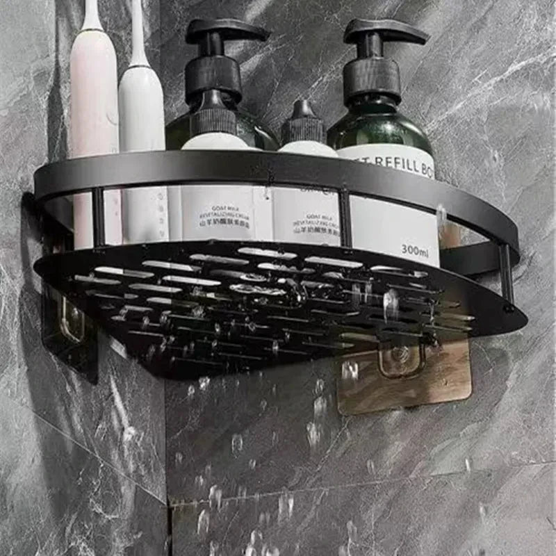 Bathroom Shelf Aluminum Alloy Shampoo Rack Makeup Storage Organizer