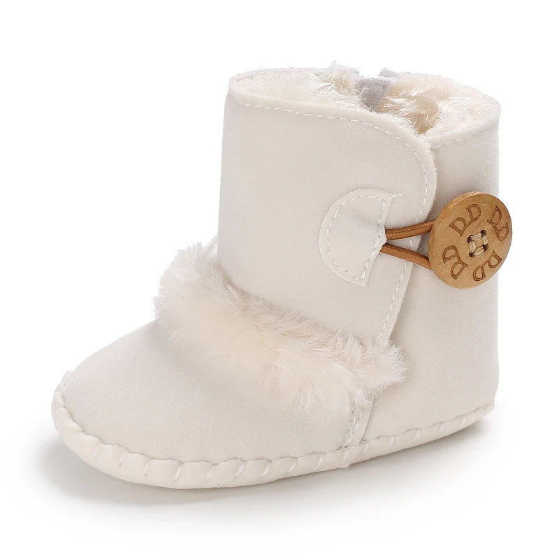 2022 Baby Autumn Winter Boots Baby Girl Boys Winter Warm Shoes Solid