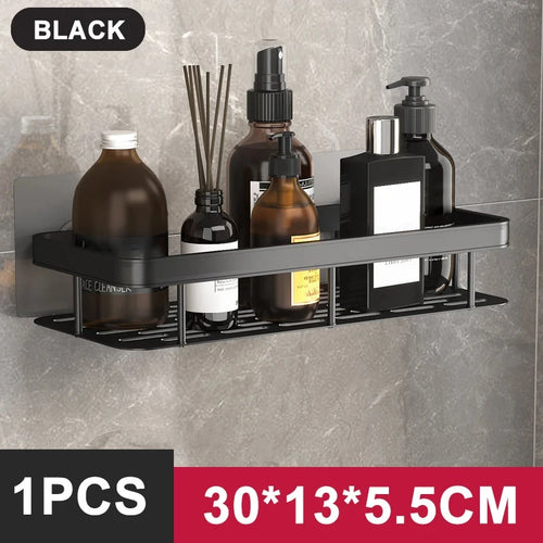 Bathroom Shelf Aluminum Alloy Shampoo Rack Makeup Storage Organizer