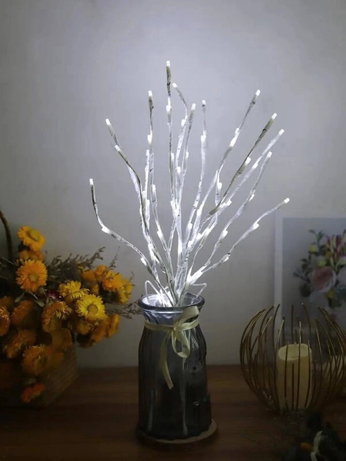 1 PC White Birch Branch Light LED Festive Lights Battery Operated For