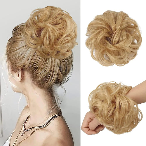 6 Inch Synthetic Hair Bun Extensions Messy Curly Elastic Hair