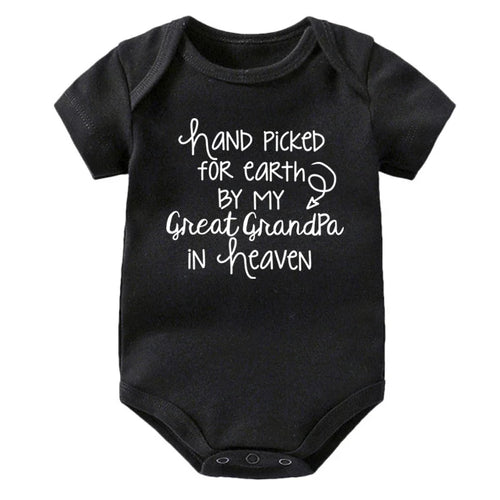 Baby Bodysuit Hand Picked For Earth By My Great Grandpa In Heaven