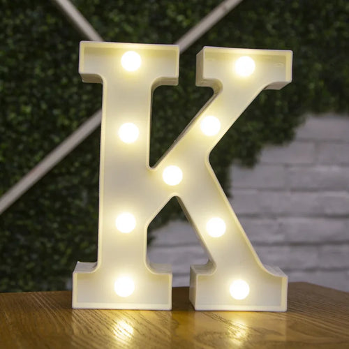 Alphabet Letter LED Lights Luminous Number Lamp Decor  Battery Night