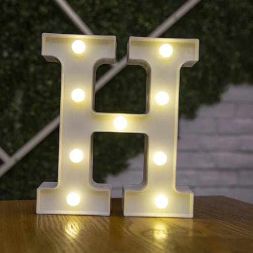 Alphabet Letter LED Lights Luminous Number Lamp Decor  Battery Night