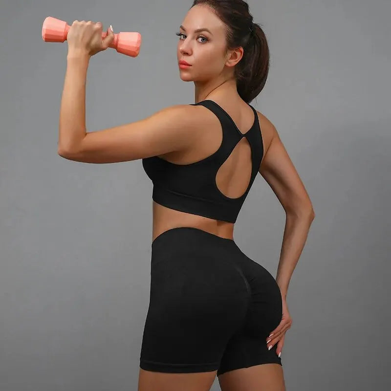 Women Yoga Shorts High Waist Butt Lifting Workout Fitness Tights Tummy