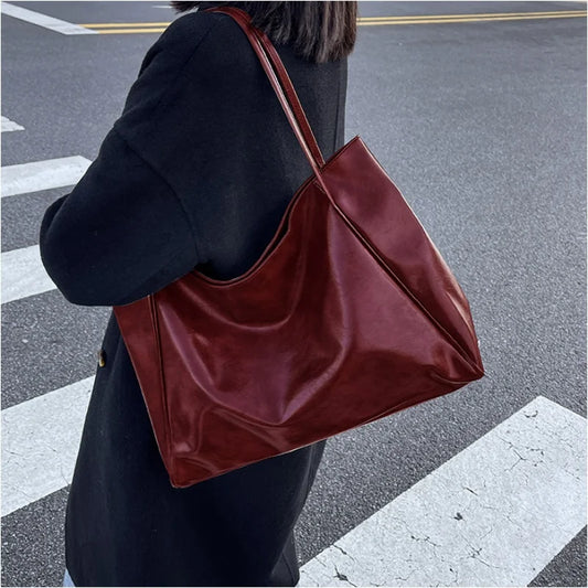 Vintage Red Womens Tote Bag Athletic Casual Fashion Large Capacity