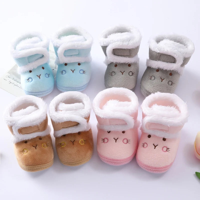 Winter Snow Baby Boots Newborn Warm Booties Soft Sole First Walkers