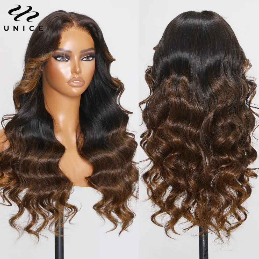 UNice Hair Pre Everything 7x5 Lace Wear Go Glueless Wig Ombre Brown