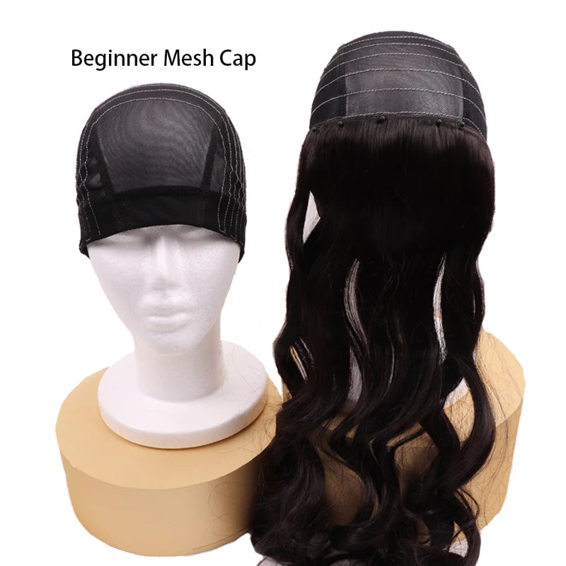 Wig Cap With Belt For Making Wigs Mesh Dome Cap Glueless Mesh Cap With