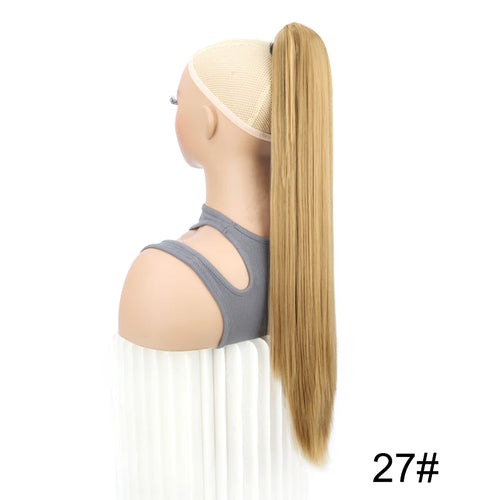 WIGSIN 24Inch Syntheitc Claw Clip On Long Straight Ponytail Hair