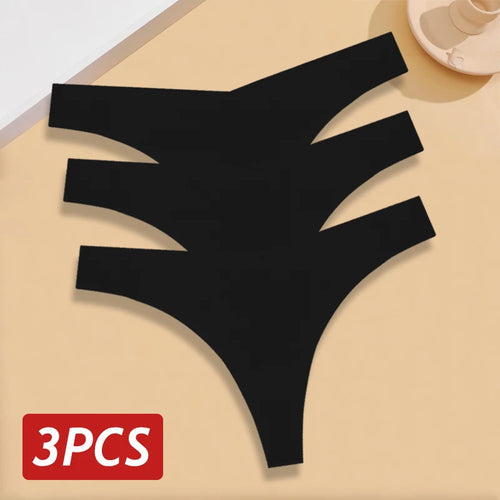 3Pcs/Set Women Seamless Panties Sexy V-Waist Thongs G-String